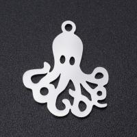 Stainless Steel Animal Pendants, 201 Stainless Steel, Octopus, Vacuum Ion Plating, fashion jewelry & polished & DIY & Unisex 