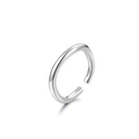 925 Sterling Silver Cuff Finger Ring, plated, adjustable & for woman US Ring 