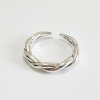 925 Sterling Silver Cuff Finger Ring, adjustable & for woman, US Ring 