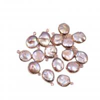 Colgante de cobre con perla cultivada de agua dulce  , Perlas cultivadas de agua dulce, con metal, Púrpura, 13mm, Vendido por UD