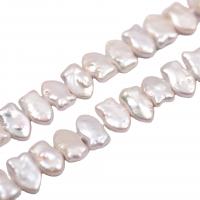 Perles nacres baroques de culture d'eau douce , perle d'eau douce cultivée, DIY, blanc Environ 38 cm, 41- Vendu par brin