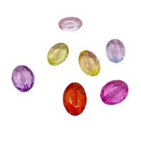 Transparent Acrylic Beads, Oval, DIY & faceted Approx 