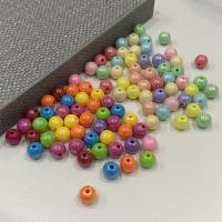 Perles acryliques lustres, Acrylique, Rond, moulage par injection, DIY, plus de couleurs à choisir, 8mm, Environ Vendu par sac