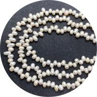 Rice Cultured Freshwater Pearl Beads, polished, DIY & top drilled, white, 5-6mm Approx 14.96 Inch 