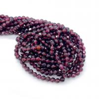 Natural Garnet Beads, Round, DIY & faceted Approx 14.96 