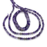 Natürliche Amethyst Perlen, rund, DIY & verschiedene Größen vorhanden & facettierte, violett, Länge:ca. 14.96 ZollInch, verkauft von Strang
