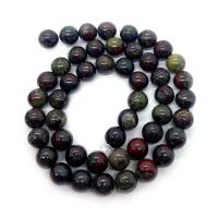 Drachenblut-Jaspis Perlen, Dragon+Blut+Stein, rund, DIY & verschiedene Größen vorhanden, Länge:ca. 14.96 ZollInch, verkauft von Strang