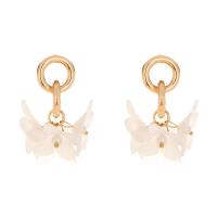 Resin Zinc Alloy Earring, with Resin, gold color plated, fashion jewelry & for woman, golden 