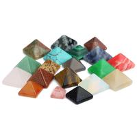 Кабошоны из драгоценных камней, Природный камень, пирамида, различные материалы для выбора & разный размер для выбора, Много цветов для выбора, 10ПК/сумка, продается сумка