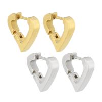 Stainless Steel Leverback Earring, 304 Stainless Steel, Heart, Vacuum Plating, for woman 