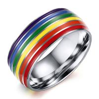316L Stainless Steel Finger Ring, polished, fashion jewelry & for man, 8mm 