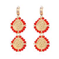 Zinc Alloy Rhinestone Drop Earring, fashion jewelry & for woman & with rhinestone 