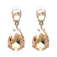 Zinc Alloy Rhinestone Drop Earring, with Rhinestone, fashion jewelry & for woman 