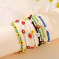 Glass Seed Beads Bracelets, Seedbead, with Zinc Alloy, with 3.15inch extender chain, fashion jewelry & for woman Approx 6.69 Inch 