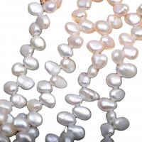 Perles nacres baroques de culture d'eau douce , perle d'eau douce cultivée, DIY, blanc, 8-9mm cm, Vendu par brin