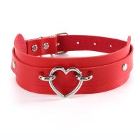 PU Leather Collar, with 304 Stainless Steel & Zinc Alloy, for woman 40mm .5 cm 