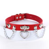 PU Leather Collar, with Aluminum & 304 Stainless Steel & Zinc Alloy, for woman 20mm cm 