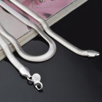 Eisen Fertigprodukte Halskette, Eisen Karabinerverschluss, unisex, Silberfarbe, 6mm, verkauft von PC