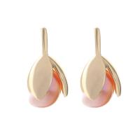 Freshwater Pearl Brass Earring, with Brass, 14K gold plated, Natural & fashion jewelry & for woman, golden 