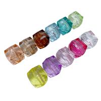 Transparent Acrylic Beads, Rhombus, plated, DIY, mixed colors Approx 