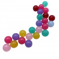 Pearlized Acrylic Beads, Round, plated, DIY 