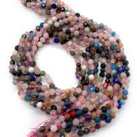 Mixed Gemstone Beads, Natural Stone, Round, DIY & faceted, multi-colored Approx 14.96 Inch 