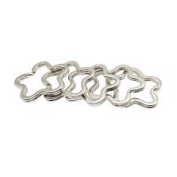 Stainless Steel Key Split Ring, 304 Stainless Steel, Star, plated, multifunctional & DIY & Unisex, original color 
