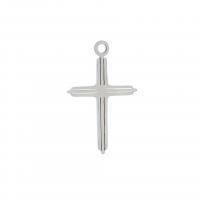 Stainless Steel Cross Pendants, 304 Stainless Steel, fashion jewelry & DIY, original color 