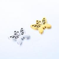 Stainless Steel Animal Pendants, 304 Stainless Steel, Butterfly, Vacuum Ion Plating, fashion jewelry & DIY 