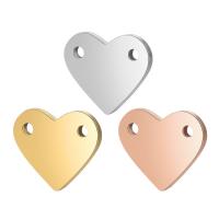 pendentifs de cœur en inox , Acier inoxydable 304, coeur, poli, bijoux de mode & DIY & unisexe & normes différentes pour le choix, plus de couleurs à choisir, 10*12mm,15*16mm Vendu par sac