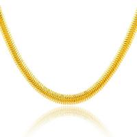 Железо ожерелье цепь, Палку, плакирован золотом, различной длины для выбора & Мужская, Золотой, 6mm, продается PC