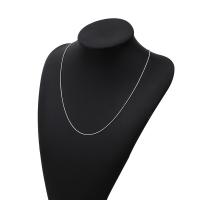 Латунь цепочка для ожерелья, Палку, плакирован серебром, различной длины для выбора & Мужская, серебряный, продается PC
