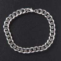 Stainless Steel Chain Bracelets, 304 Stainless Steel Chain, plated, Unisex & curb chain cm 