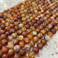Natural Dragon Veins Agate Beads, Round, DIY, red Approx 38 cm 