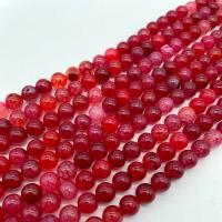 Natural Dragon Veins Agate Beads, Round, polished, DIY, red Approx 38 cm 