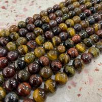 Tiger Eye Beads, Round, DIY, mixed colors Approx 38 cm 