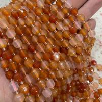 Natural Red Agate Beads, Star Cut Faceted & DIY, red Approx 38 cm 