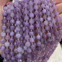 Natural Amethyst Beads, Star Cut Faceted & DIY, purple Approx 38 cm 