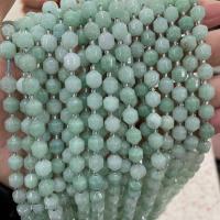 Jade Burma Bead, with Seedbead, Star Cut Faceted & DIY, green Approx 38 cm 