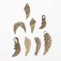 Wing Shaped Zinc Alloy Pendants, antique bronze color plated, vintage & DIY Approx 