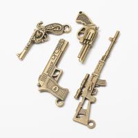 Zinc Alloy Gun Pendants, antique bronze color plated, vintage & DIY Approx 