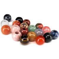 Mixed Gemstone Beads, Natural Stone, Round, polished, DIY 14mm 