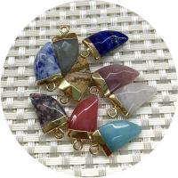 Gemstone Brass Pendants, with Brass, Pepper, gold color plated, DIY & faceted 