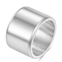 Titanium Steel Finger Ring, plated & for man 15mm 