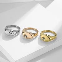 Нержавеющая сталь Rhinestone палец кольцо, Нержавеющая сталь 304, ювелирные изделия моды & разный размер для выбора & Женский & со стразами, Много цветов для выбора, 10mm, продается PC