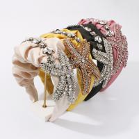 Hair Bands, Silk, with Zinc Alloy, fashion jewelry & for woman & with rhinestone 