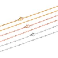 Mode Edelstahl Halskette Kette, 304 Edelstahl Kette, Stock, plattiert, unterschiedliche Länge der Wahl & unisex & verschiedene Größen vorhanden, keine, verkauft von PC