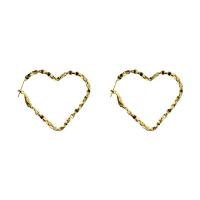 Zinc Alloy Hoop Earring, Heart, plated, fashion jewelry & for woman 