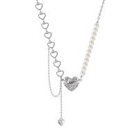 Collar de perlas de plástico, aleación de zinc, con Perlas plásticas, con 1.97inch extender cadena, Joyería & para mujer, longitud:aproximado 17.09 Inch, Vendido por UD