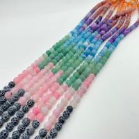 Natürliche Effloresce Achat Perlen, Auswitterung Achat, DIY & satiniert, gemischte Farben, Länge:ca. 38 cm, verkauft von Strang